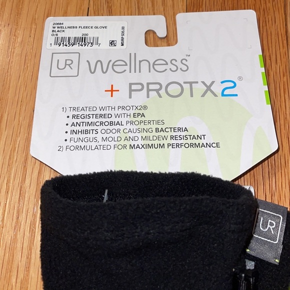 3 PACK LOT WELLNESS BOUNDARY SERIE Antimicrobial Fleece Glove Touch-Screen Black - Picture 6 of 9
